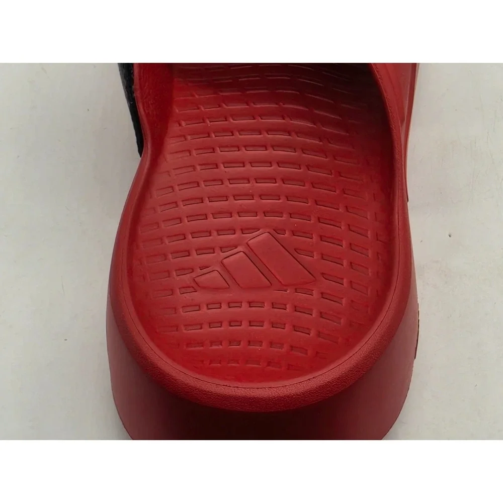 Adidas Lightblaze Slide NC State Wolfpack Men 13 Red Black Sandals Shoes IH7119